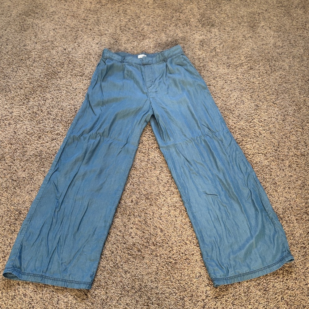 Blue Wide-Leg Pants
